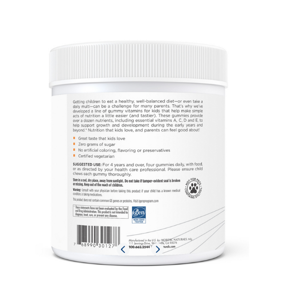 Multivitaminas para niños en gomita cero azúcar
