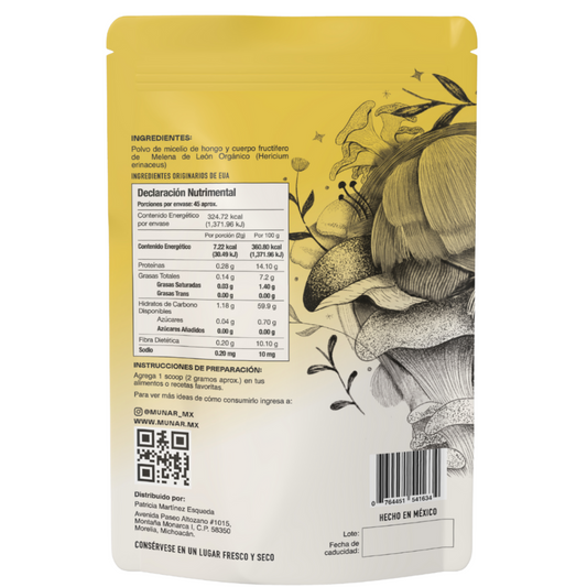 Melena de León hongo adaptógeno info