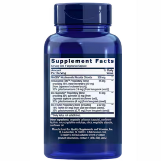 NAD CON RESVERATROL LIFE EXTENSION INFO