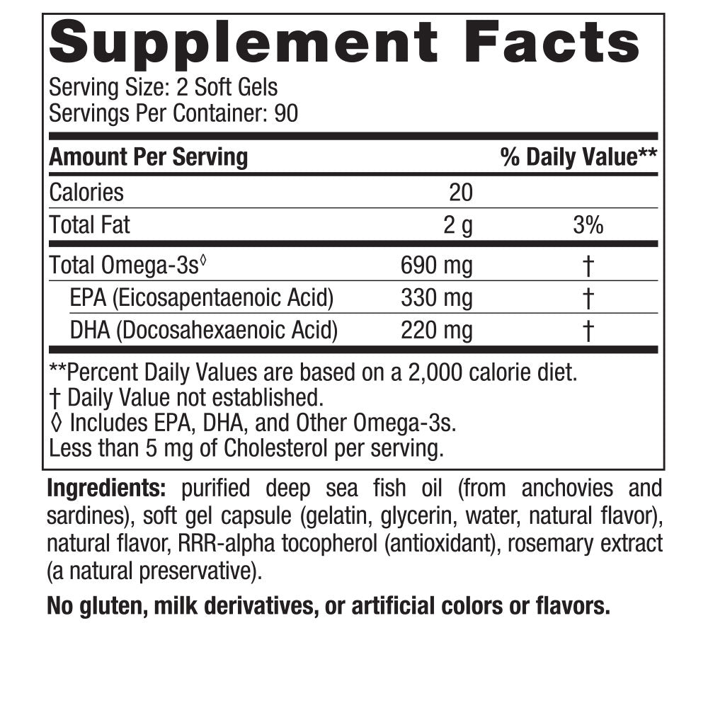 Omega 3. 180 softgels