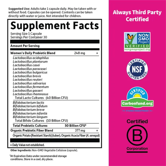 Probióticos Mujer Once Daily 50 Billones